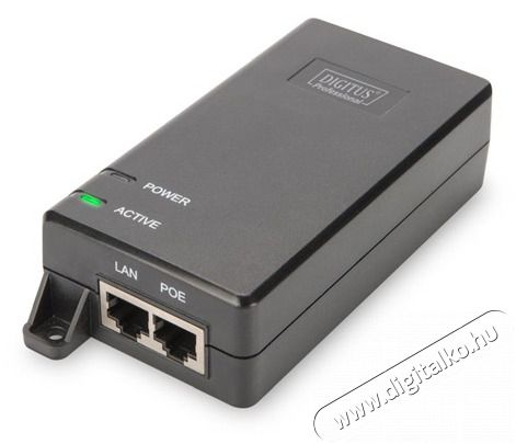 DIGITUS Gigabit Ethernet PoE 802.3at 30W tápfeladó Iroda és számítástechnika - Hálózat - Hálózati kiegészítő - 393077