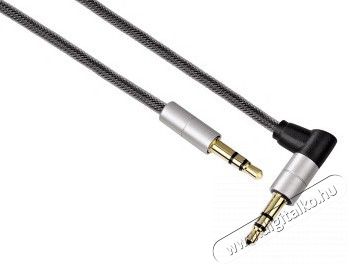 Hama Aluline 3,5mm Jack derékszög összekötő kábel 0,75m - 80874 Tv kiegészítők - Kábel / csatlakozó - 3,5mm Jack kábel - 287468