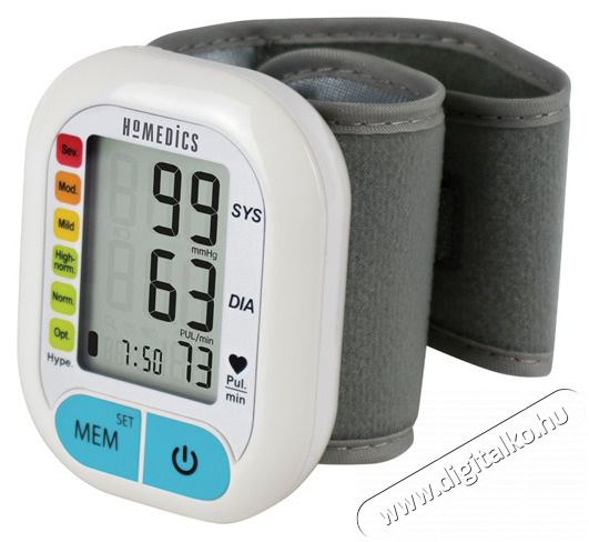 Homedics BPW-3010-EU automata csuklós vérnyomásmérő Szépségápolás / Egészség - Vérnyomásmérő - Csukló vérnyomásmérő - 443813