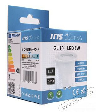 Iris Lighting GU105W4000K 5W 400lm 4000K GU10 LED fényforrás Háztartás / Otthon / Kültér - Világítás / elektromosság - GU10 foglalatú izzó - 386657