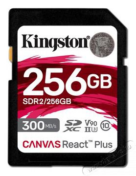 Kingston Canvas React Plus SDXC Class 10 UHS-II U3 (SDR2/256GB) Memóriakártya Memória kártya / Pendrive - SD / SDHC / SDXC kártya - 385345