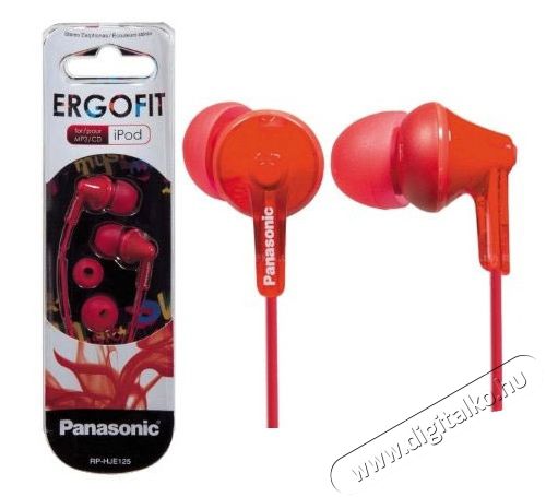 PANASONIC RP-HJE125 (RP-HJE125E-R) fülhallgató - piros Audio-Video / Hifi / Multimédia - Fül és Fejhallgatók - Fülhallgató - 293984