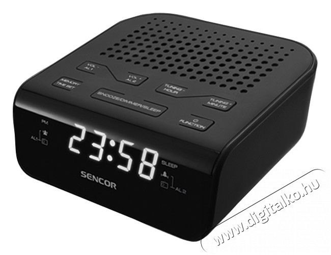 Sencor SRC 136 B rádiós ébresztőóra - fekete Audio-Video / Hifi / Multimédia - Rádió / órás rádió - Ébresztőórás rádió - 283221