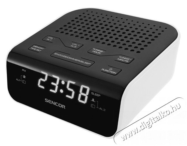 Sencor SRC 136 WH rádiós ébresztőóra - fehér Audio-Video / Hifi / Multimédia - Rádió / órás rádió - Ébresztőórás rádió - 283222