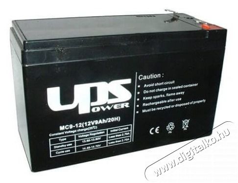 Zselés Akkumulátor Akku UPS Power 12V 9Ah T2 zselés akkumulátor Fényképezőgép / kamera - Sport kamera tartozékok - Akkumulátor / töltő - 476965